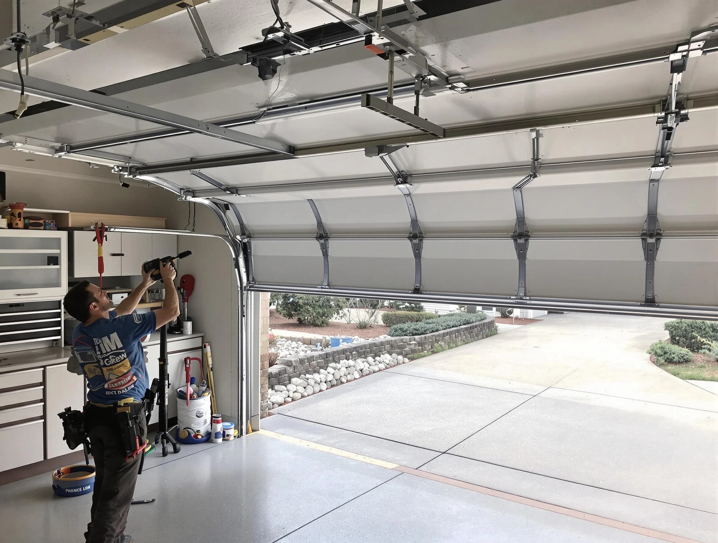 Garage door track repair service by Mountain Brook Garage Door Repair in Mountain Brook