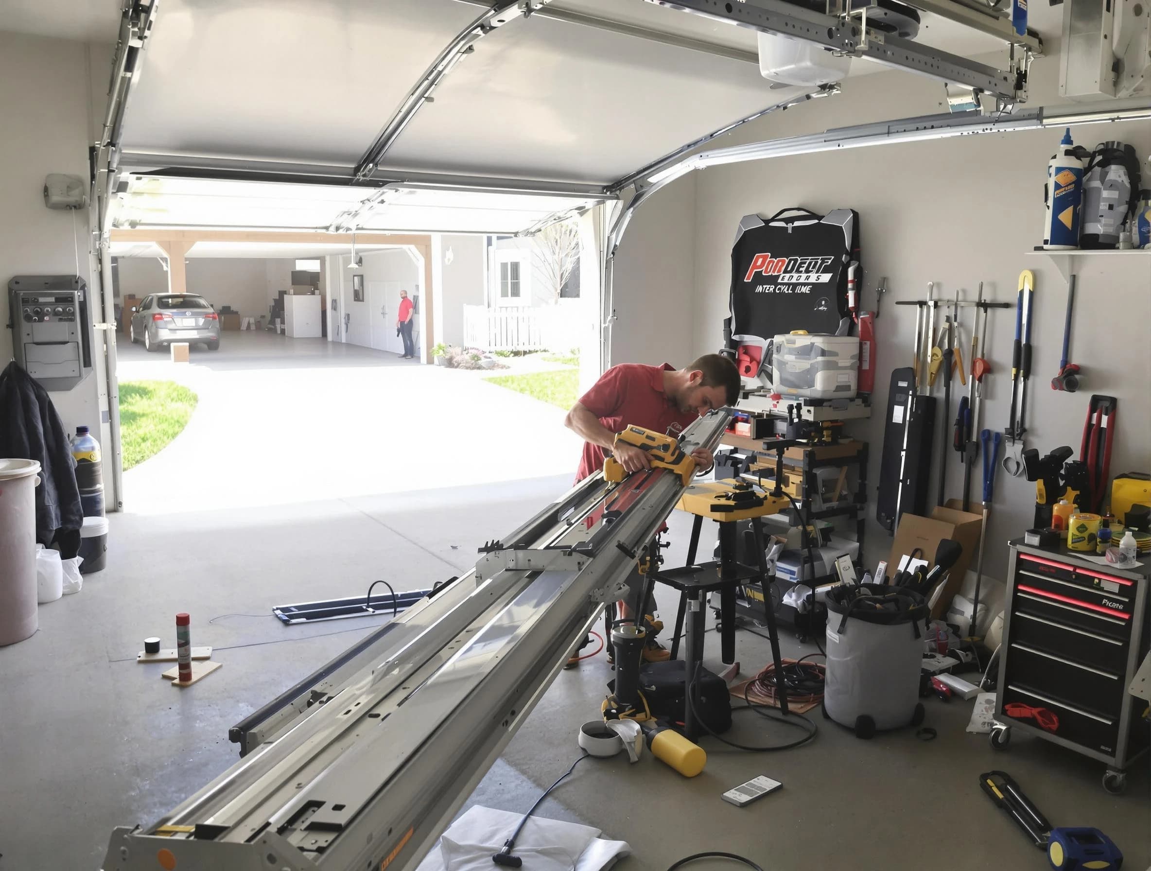 Mountain Brook Garage Door Repair expert performing track repair in Mountain Brook